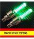 2x Tapon Luz Led para valvula Llanta de Rueda Coche Moto Bicicleta LUCES Verde - thumbnail 1