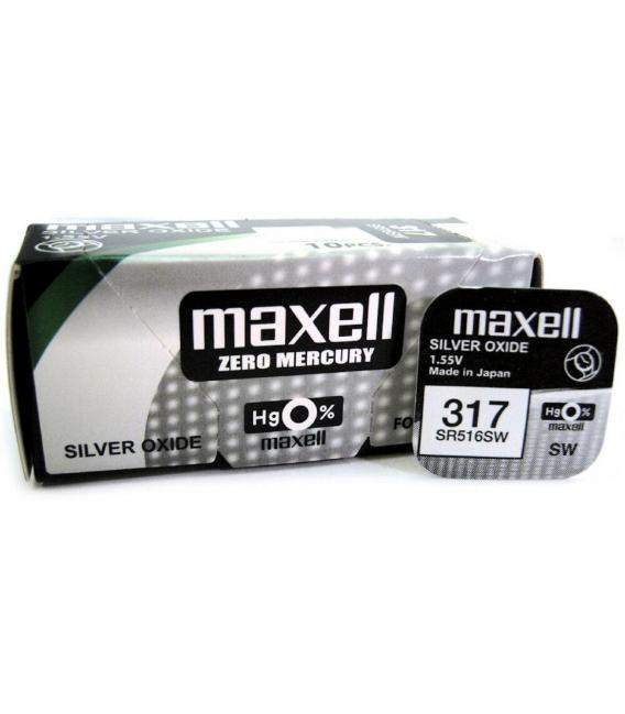 Pilas de boton Maxell bateria original Oxido de Plata SR516SW blister 10X Uds