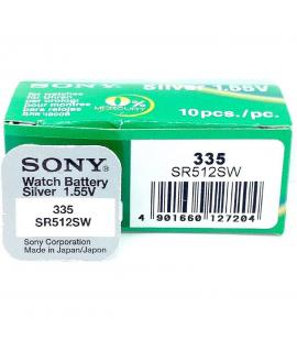 Pila de boton Sony bateria original Oxido de Plata SR512SW en blister 1X Unidad