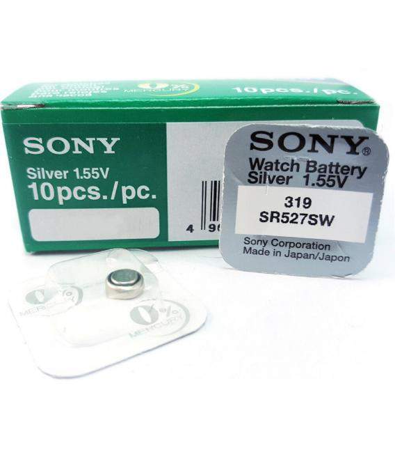 Pila de boton Sony bateria original Oxido de Plata SR527SW en blister 1X Unidad