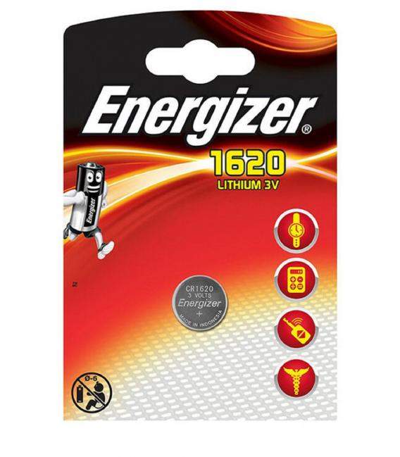 Pilas de boton Energizer bateria original Litio CR1620 3V en blister 5X Unidades