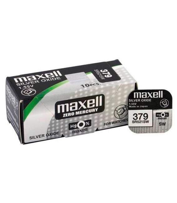 Pilas de boton Maxell bateria original Oxido de Plata SR521SW blister 5X Uds