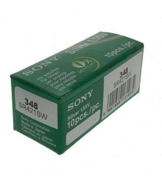 Pila de boton Sony bateria original Oxido de Plata SR421SW en blister 1X Unidad