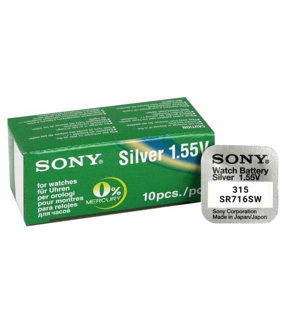 Pila de boton Sony bateria original Oxido de Plata SR716SW en blister 1X Unidad