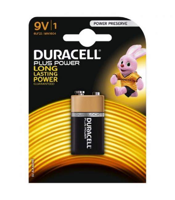 Pilas Duracell bateria original Alcalina Petaca LR61 PLUS POWER 9V blister 10X Uds