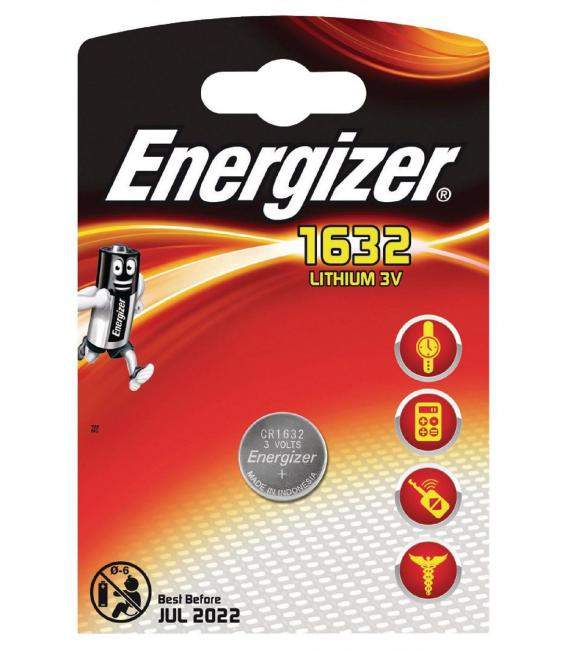 Pilas de boton Energizer bateria original Litio CR1632 3V en blister 2X Unidades
