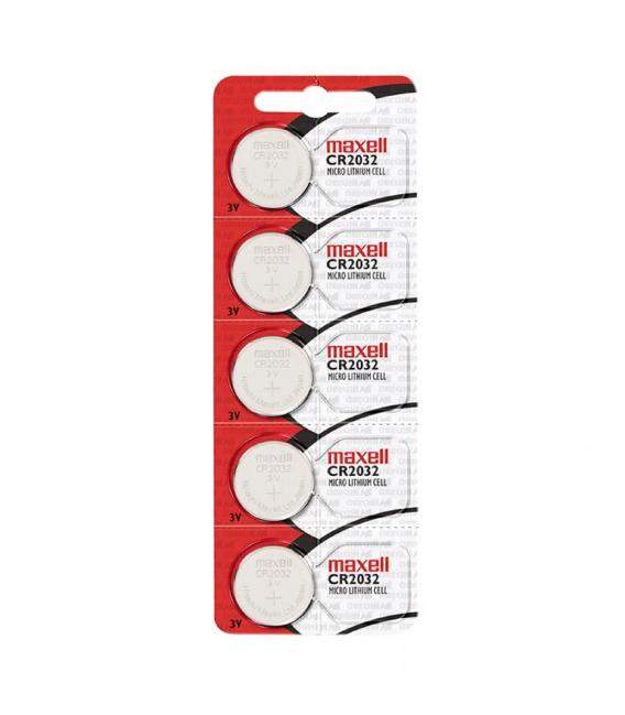 Pilas de boton Maxell bateria original Litio CR2032 NEW 3V blister 5X Unidades