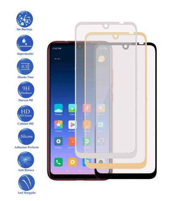 Protector de Cristal Templado Completo 3D 9H para Xiaomi MI 9 Elige Color