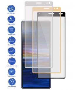 Protector de Cristal Templado Completo 3D 9H para Xperia 10 Elige Color