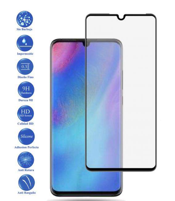 Protector de Cristal Templado Completo 3D 9H para Huawei P30 Pro Elige Color