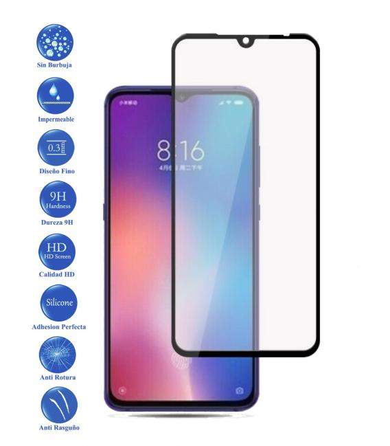 Protector de Cristal Templado Completo 3D 9H para Xiaomi MI 9 Elige Color