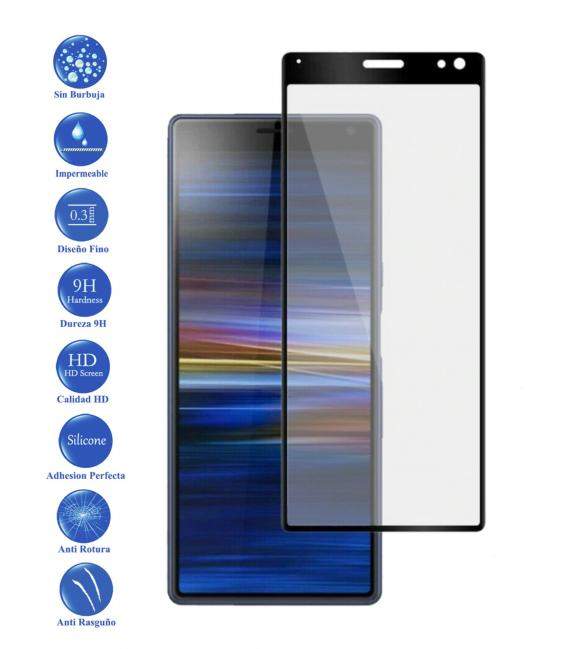 Protector de Cristal Templado Completo 3D 9H para Xperia 10 Plus Elige Color