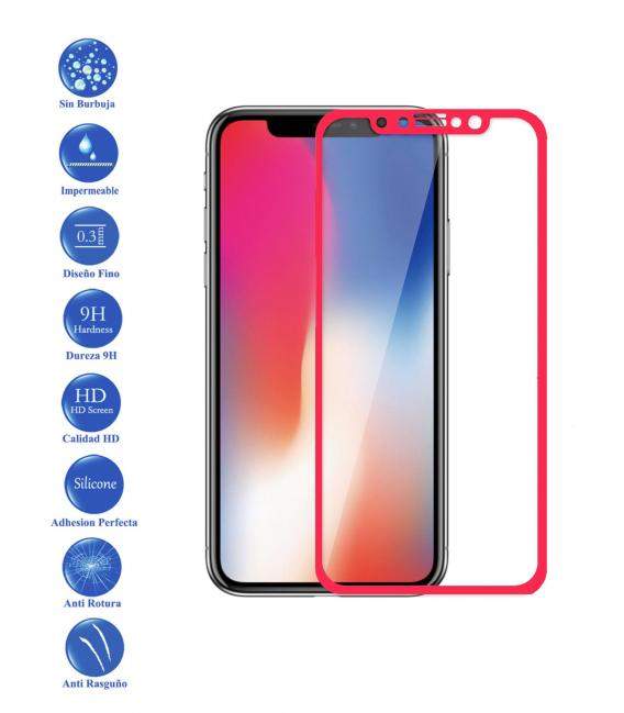 Protector de Cristal Templado Completo 3D 9H para Apple Iphone X 10 Elige Color
