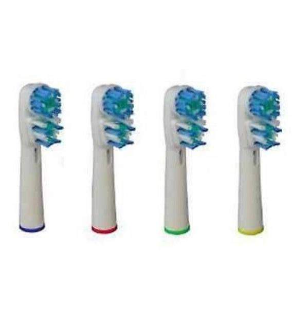 4X Recambios cepillo de dientes DUAL CLEAN compatibles para Braun ORAL B