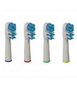 4X Recambios cepillo de dientes DUAL CLEAN compatibles para Braun ORAL B