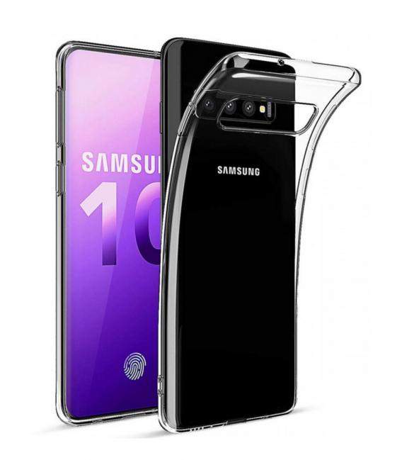 Funda de gel TPU carcasa silicona para movil Galaxy S10 Plus Transparente