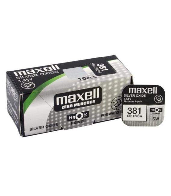Pila de boton Maxell bateria original Oxido de Plata SR1120SW 1.55V blister 1X Unidad