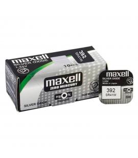 Pila de boton Maxell bateria original Oxido de Plata SR41W 1.55V blister 1X Unidad