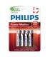 Pilas Philips bateria original Alcalina Tipo AAA LR03 1.5V blister 4X Unidades - thumbnail 1