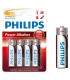 Pilas Philips bateria original Alcalina Tipo AA LR6 1.5V en blister 4X Unidades - thumbnail 1