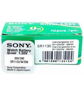 Pila de boton Sony bateria original Oxido de Plata SR1130 1.55V blister 1X Unidad