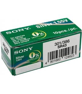 Pila de boton Sony bateria original Oxido de Plata SR43 1.55V blister 1X Unidad