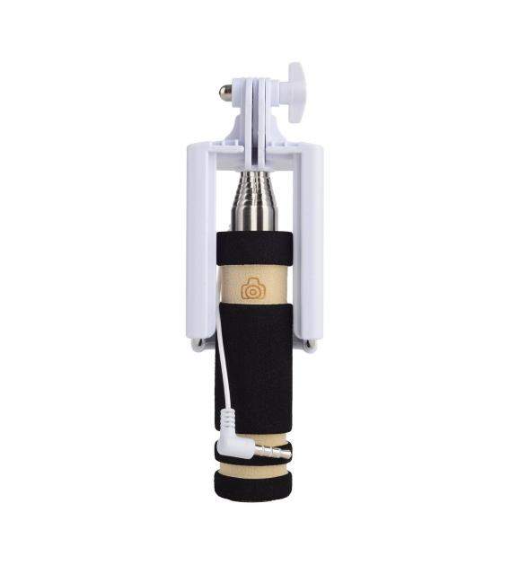 Mini Palo Selfie Selfi Universal Extensible sin Pilas ni Mando de Color Negro