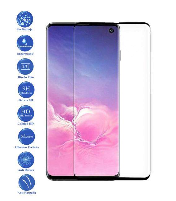 Protector de Cristal Templado Completo 3D 9H para Galaxy S10 Elige Color