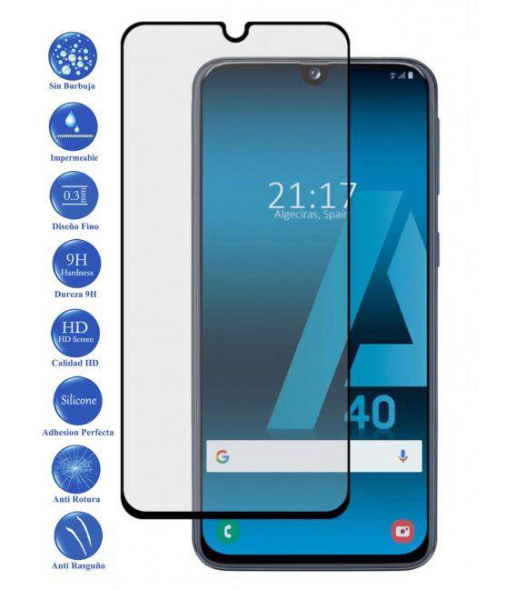 Protector de Cristal Templado Completo 3D 9H para Galaxy A40 Elige Color