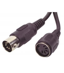 Cable DIN 5 Pin Pines Macho Hembra reforzado audio estero ST 180 1 Metro