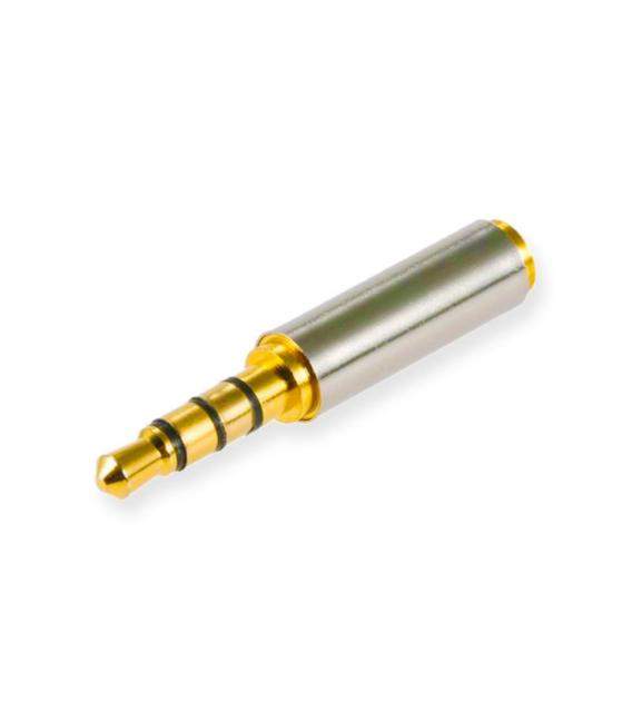 Adaptador conversor audio mini Jack 2.5 mm Hembra a Jack 3.5 mm macho Metalico