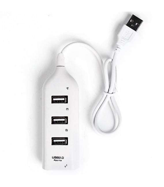 CABLE LADRON USB MULTIPUERTO ADAPTADOR DUPLICADOR CONEXION 2.0 BLANCO