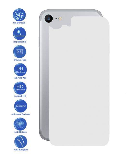 Protector de Pantalla Cristal Templado Vidrio 9H para Apple Iphone 7 I7 Trasero