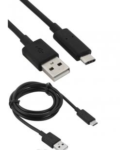 Cable de carga datos para movil Micro USB-C Tipo C 3.1 a USB 2.0 2 Metros Negro