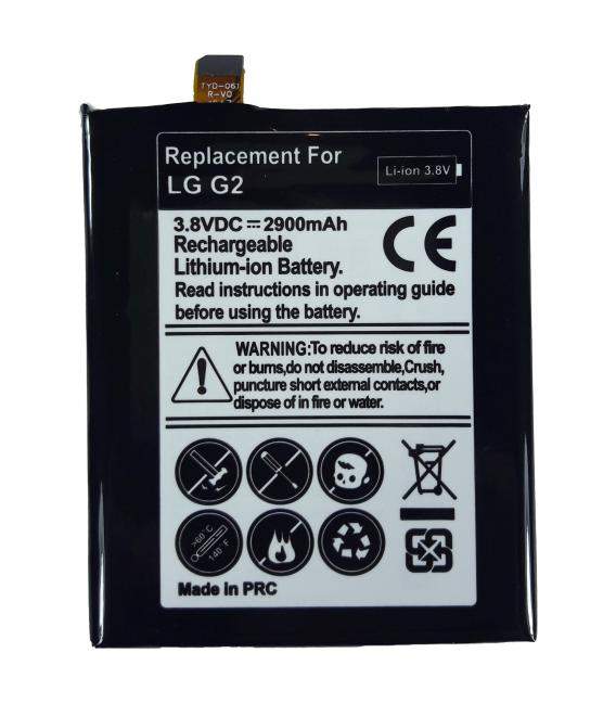 Bateria de recambio neutral para LG Optimus G2 Modelo bl-t7 Capacidad 2900 mah
