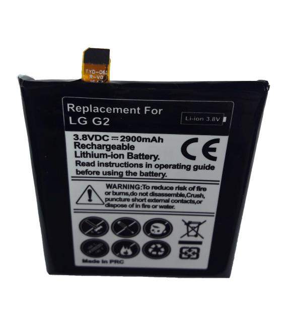 Bateria de recambio neutral para LG Optimus G2 Modelo bl-t7 Capacidad 2900 mah