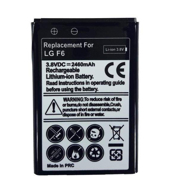 Bateria de recambio neutral para LG Optimus F6 Modelo d500 Capacidad 2460 mah
