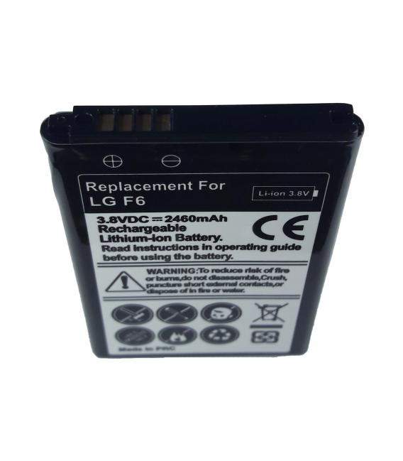 Bateria de recambio neutral para LG Optimus F6 Modelo d500 Capacidad 2460 mah