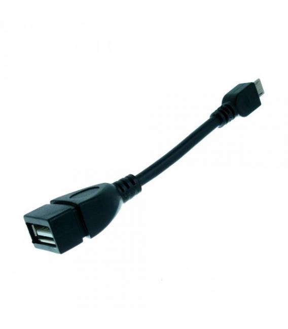 CABLE ADAPTADOR HOST OTG USB 2.0 HEMBRA A MICRO USB MACHO PARA BQ AQUARIS E4.5 