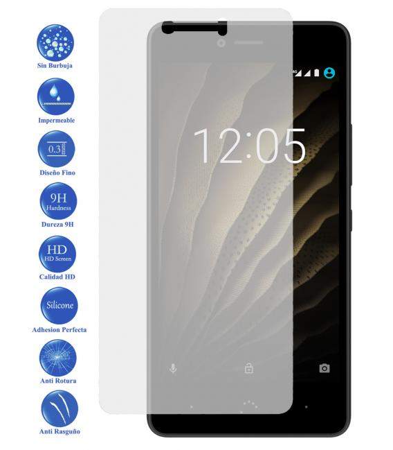 Protector de Pantalla Cristal Templado Vidrio 9H Premium para BQ Aquaris U Plus