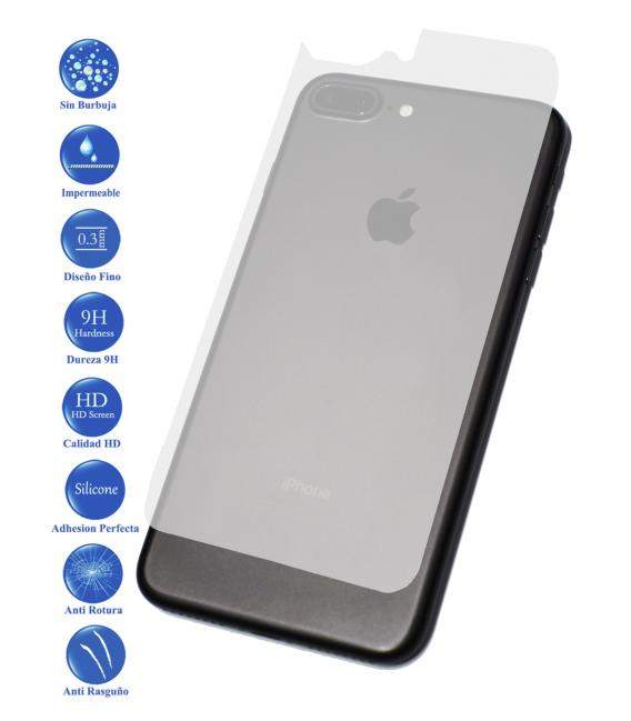 Protector de Pantalla Cristal Templado Vidrio para Apple Iphone 7 Plus Trasero