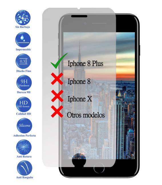 Protector de Pantalla Cristal Templado Vidrio Premium para Apple Iphone 8 Plus