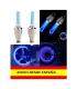 2x Tapon Luz Led para valvula Llanta de Rueda Coche Moto Bicicleta LUCES Azul - thumbnail 1