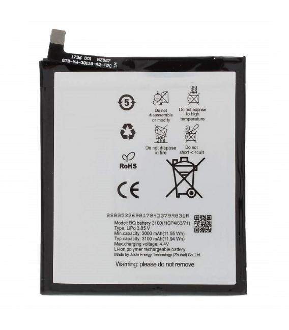 Bateria de recambio neutral repuesto compatible para movil BQ Capacidad Original