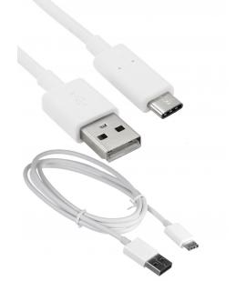 Cable de carga datos para movil Micro USB-C Tipo C 3.1 a USB 2.0 1 Metro Blanco