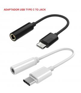 Cable Adaptador Conversor USB Tipo C Macho a Jack 3.5 mm Hembra Elige color