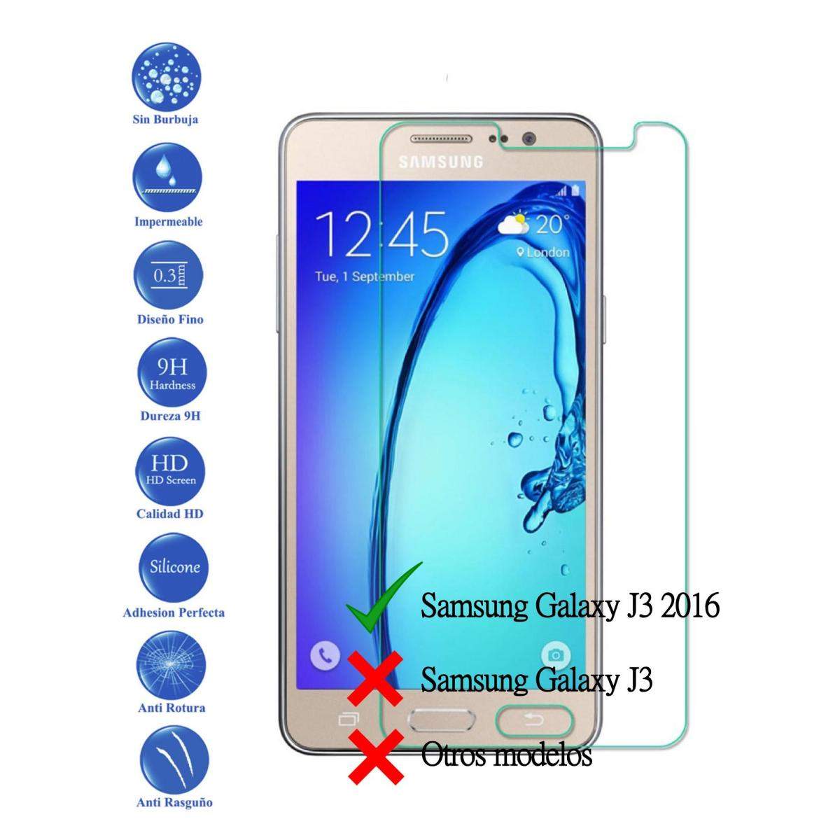 Protector de pantalla de vidrio para Samsung Galaxy j3 2016-lámina de protección lámina de vidrio 9h