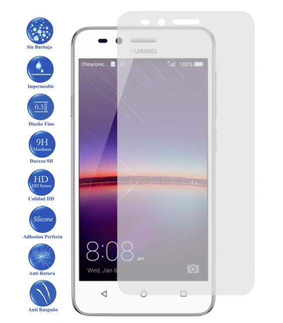 Protector de Cristal Templado Huawei Y3 II Y5 Y5 II Y6 II Y7 Y9 2017 2018 2019