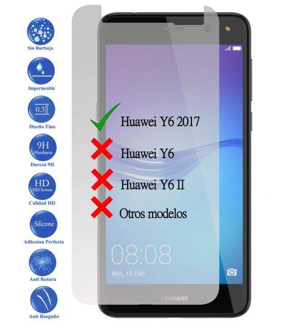 Protector de Cristal Templado Huawei Y3 II Y5 Y5 II Y6 II Y7 Y9 2017 2018 2019