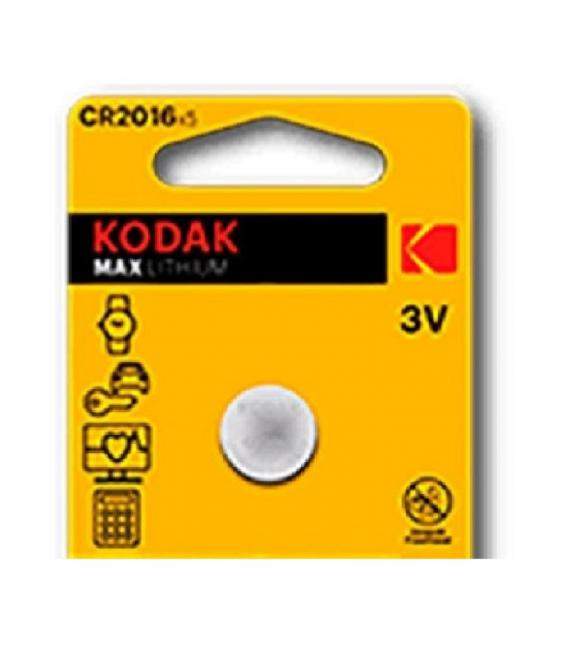 Pila de boton Kodak bateria original Litio CR2016 3V en blister 1X Unidad